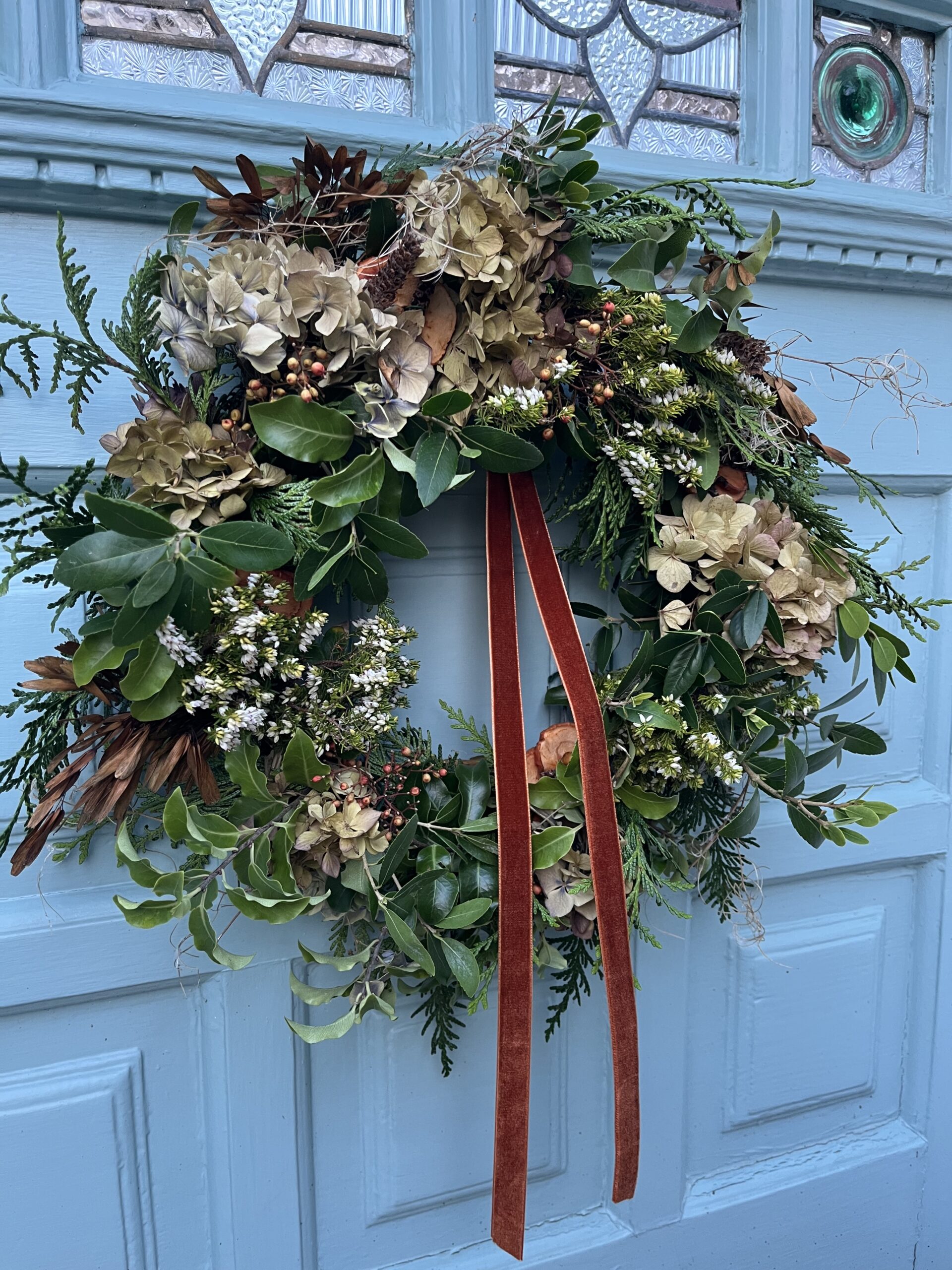 Wild Hydrangea Hanging Wreath - Image 3