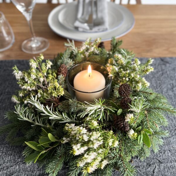 White Heath Table Decoration